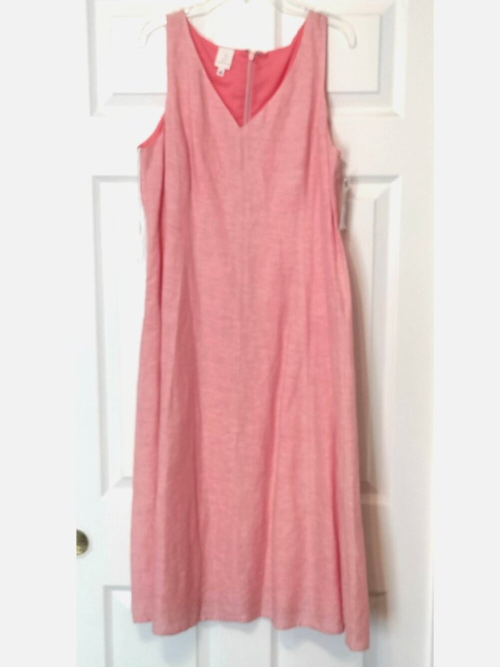 NWT Vintage Jones New York Linen Cotton Sleeveless Dress Small S